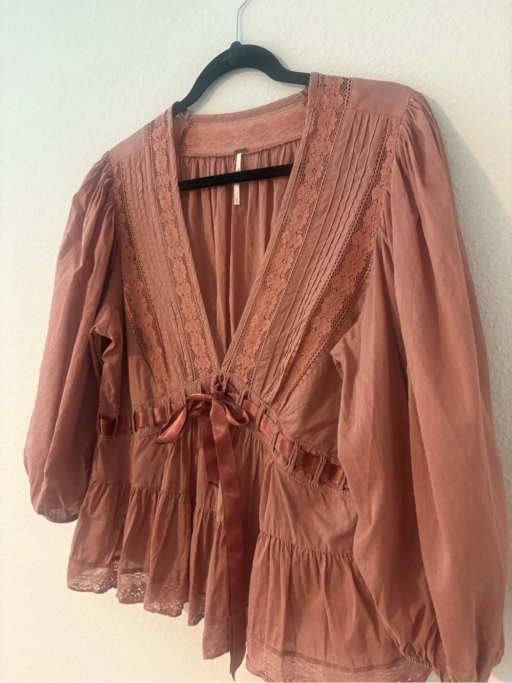 Free People Rosewood Peasant Tunic Blouse - Picture 4 of 9